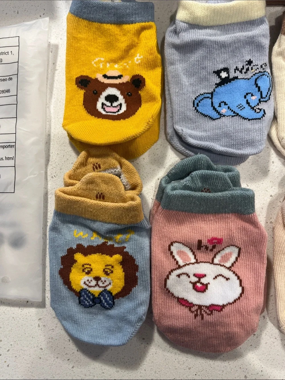 Kids Non-Slip Footie Socks - Multi Animal Pack